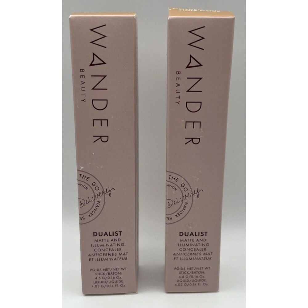 x2 Wander Beauty Dualist Matte Illuminating Concealer Golden Tan  0.14 fl oz NEW